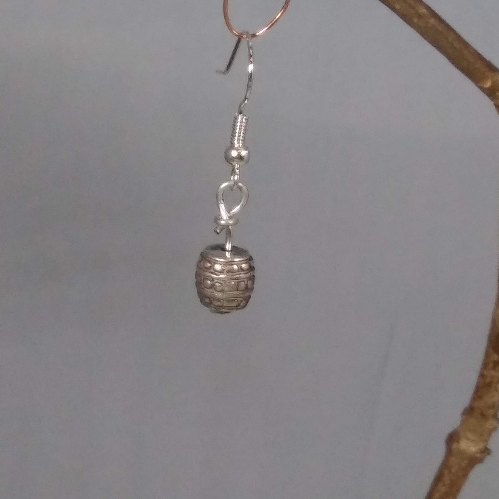 Handmade Unique,Wire and Metal Bead Earrings